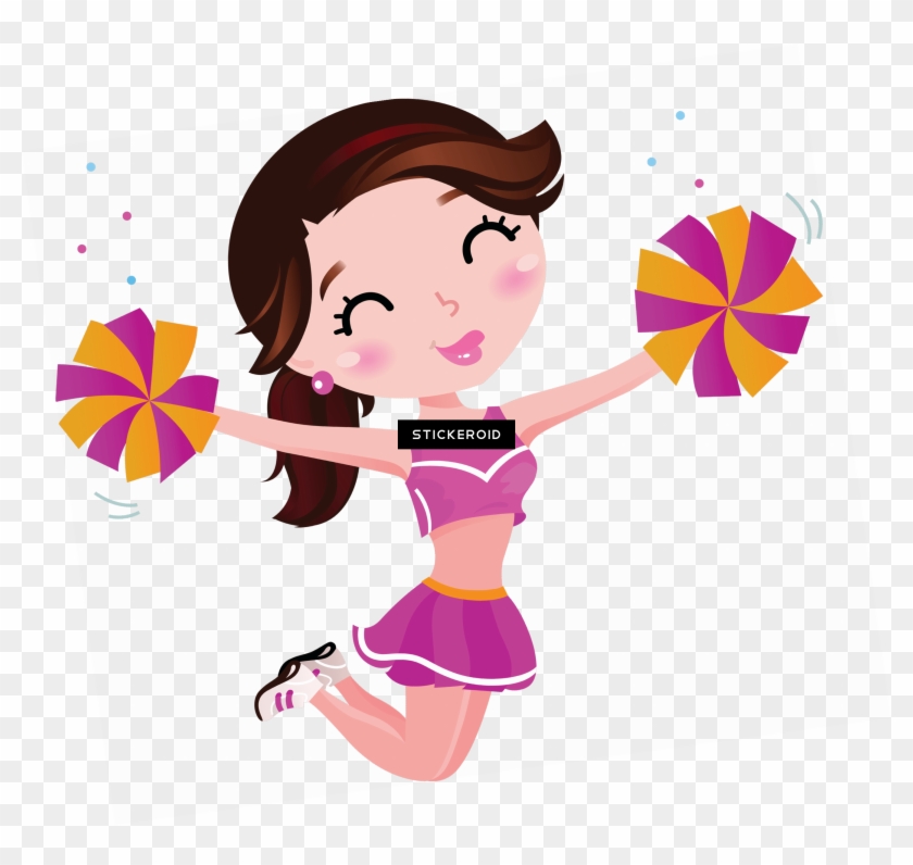 Cheerleader - Pom Pom Girl Clipart #1377304