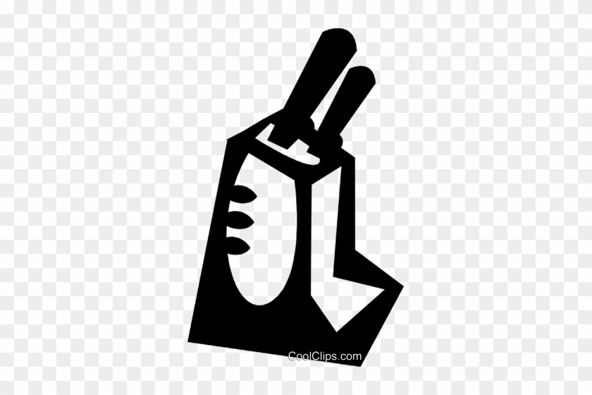 Kitchen Knives Royalty Free Vector Clip Art Illustration - Emblem #1377324