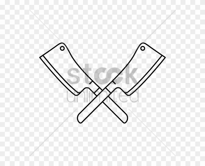 Knife Clipart Butcher Knife Clip Art - Free Butcher Knife Outline #1377349