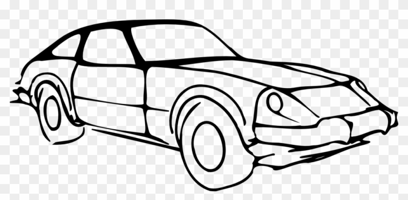 Modified Clipart Free For Download - Car Clipart Black And White #1378251