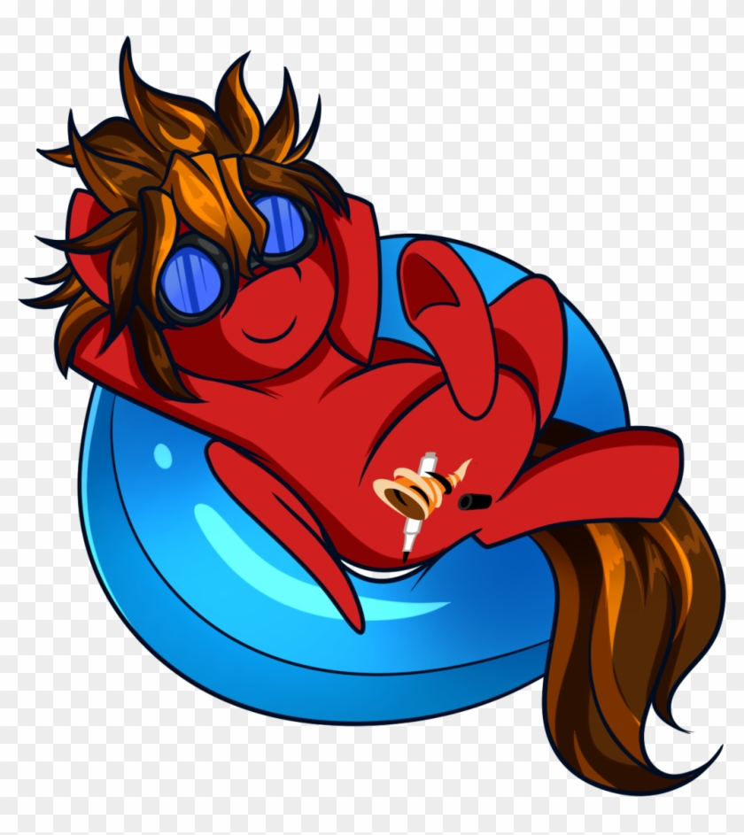 Xwhitedreamsx, Chillaxing, Goggles, Inner Tube, Male, - Cartoon #1378516