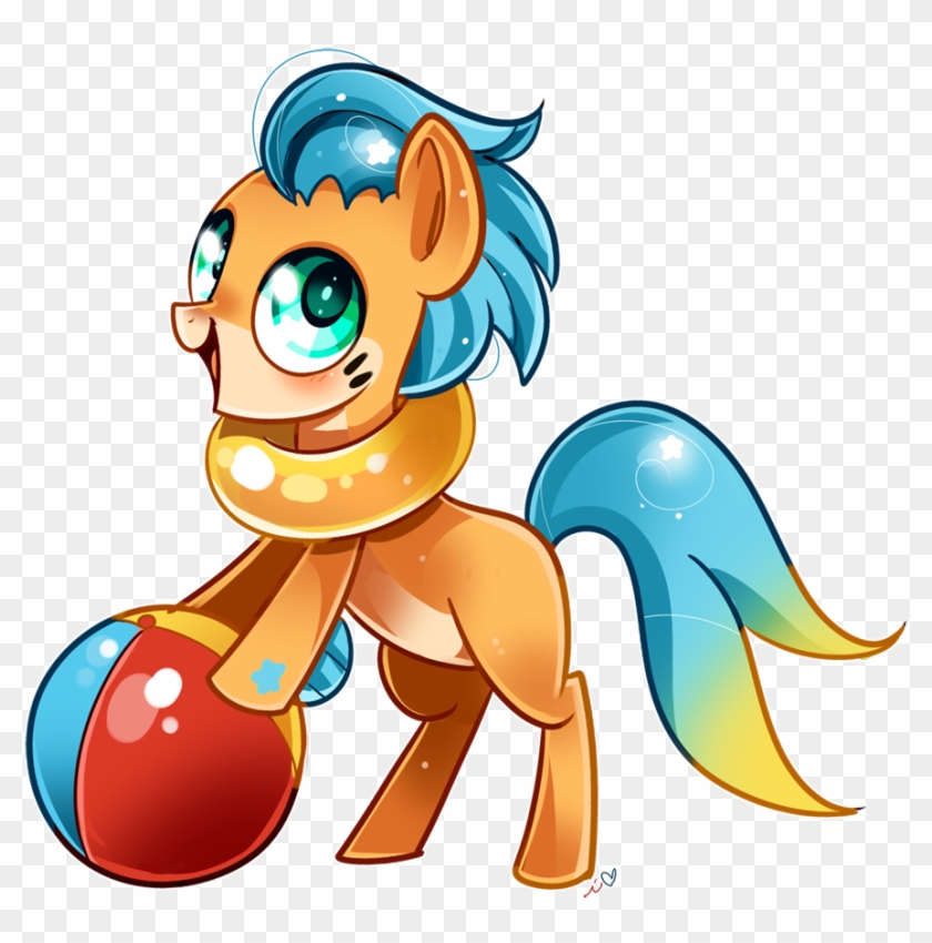 Ipun, Beach Ball, Buizel, Earth Pony, Inner Tube, Looking - Cartoon #1378519