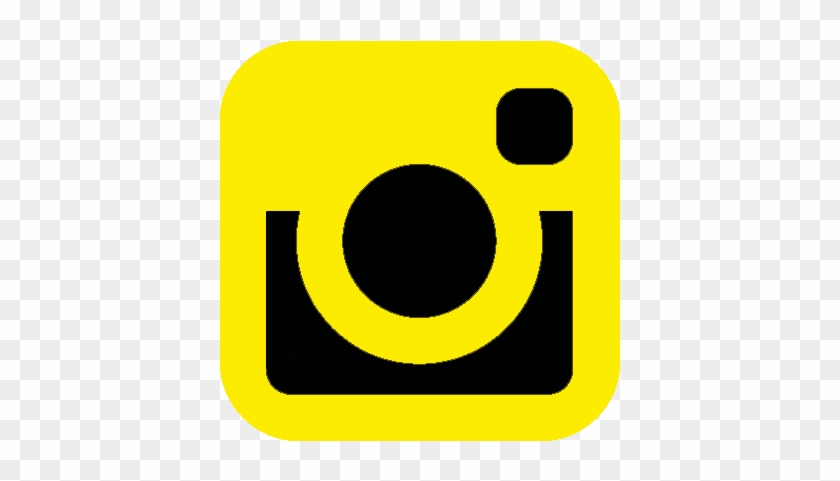 Follow Us - Instagram Logo Yellow And Black #1378653