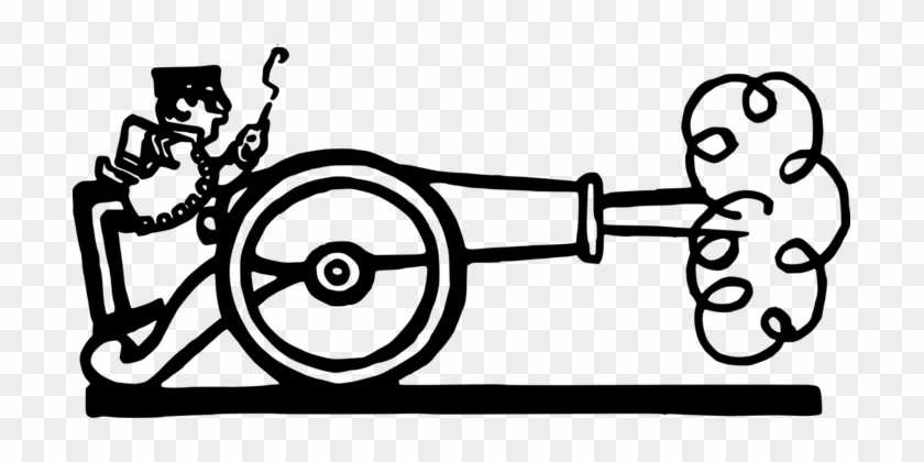 Download Cannon Drawing Soldier - Clipart Cannon #1378795