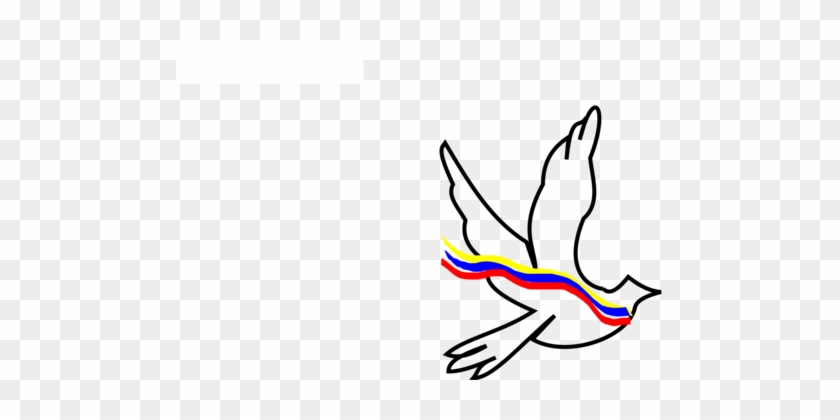Columbidae Drawing Coloring Book Silhouette Doves As - Peace Dove Colombia #1378846