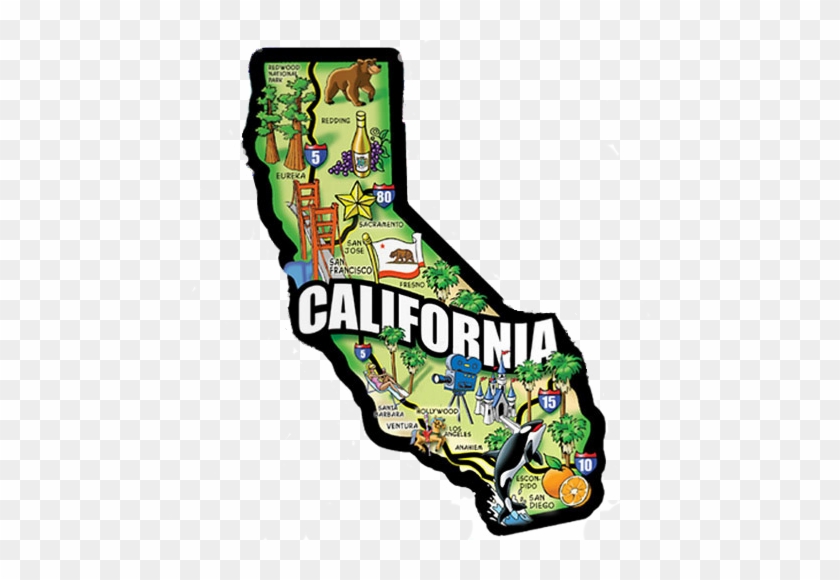California Fun Map Clipart California World Map - California Fun Map #1379184