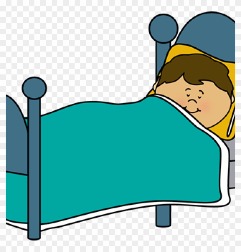 Png Library Sleep Clipart - Boy Sleeping On The Bed Clipart #1379229