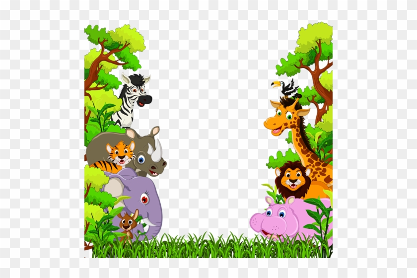 Cartoon Jungle Animals Background