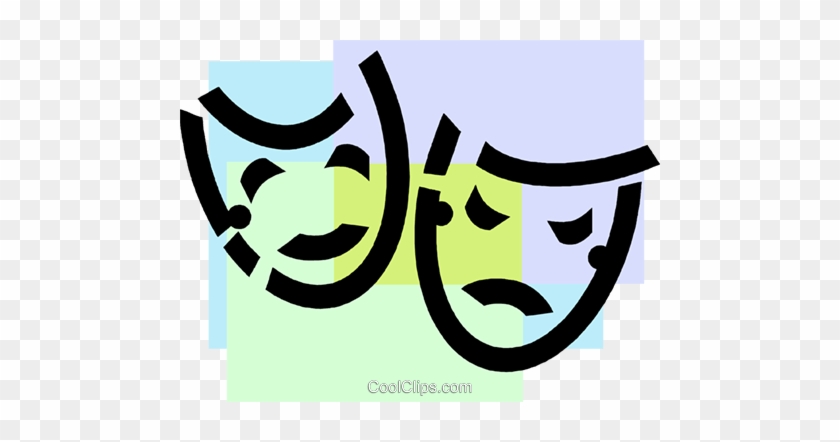 Comedy And Drama Masks Royalty Free Vector Clip Art - Comedy And Drama Masks Royalty Free Vector Clip Art #1379295