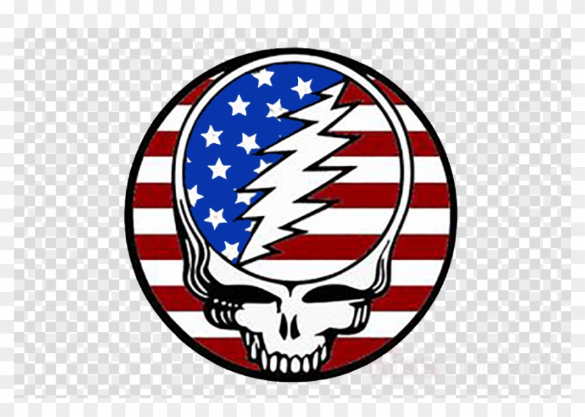 Grateful Dead Patriotic Clipart Skeletons From The - Grateful Dead Red White And Blue #1379465