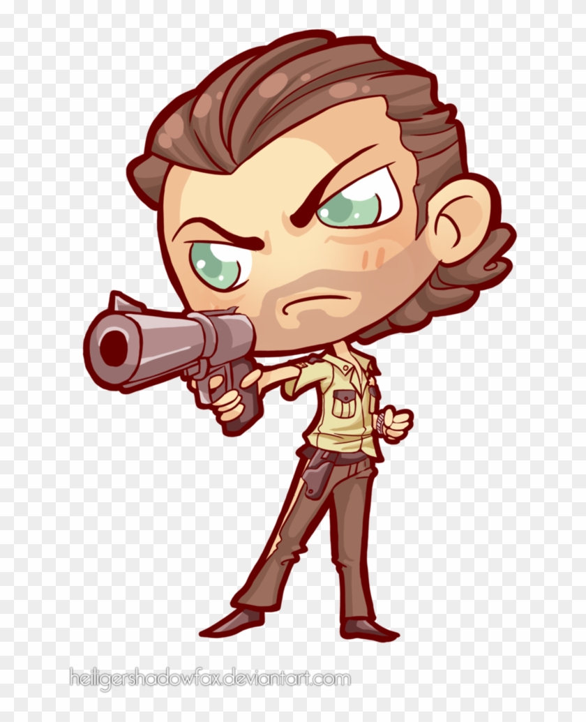 Clipart Library Download Commission Chibi Rick Grimes - Chibi The Walking Dead #1379472