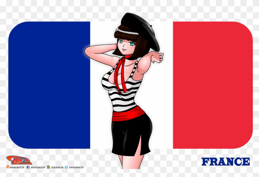 France In National Dress - Cartoon #1379540