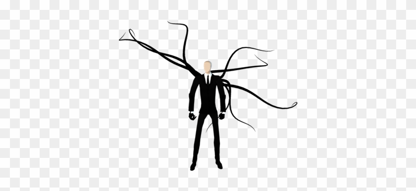 Slender Man Clipart Cartoon - Slender Man Tentacles Transparent #1380027