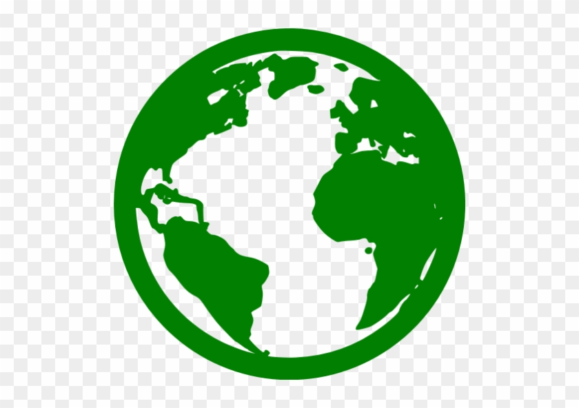 Globe Icon Green Png #1380052