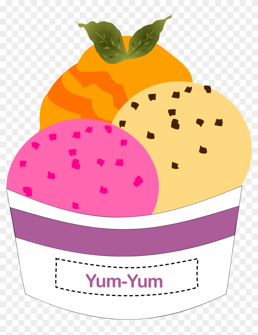 Cream Clipart Color Pink - Transparent Background Gelato Clipart #1380167