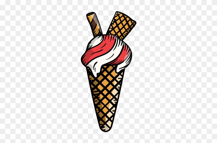 Cone Ice Cream Transparent - Sorvete Desenho #1380228