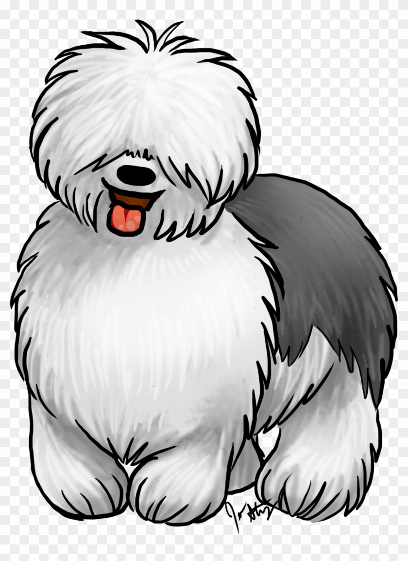 The Breed This Month Is The Old English Sheepdog Patient, - Old English Sheepdog #1380302