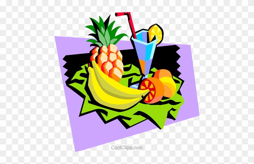 Assorted Fruits And Tropical Drinks Royalty Free Vector - Assorted Fruits And Tropical Drinks Royalty Free Vector #1380316