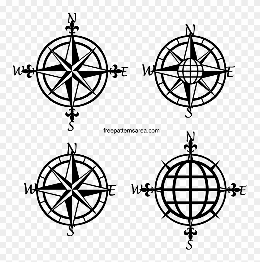 This Vintage Nautical Compass Rose Project Is Primarily - Skytower #1380415