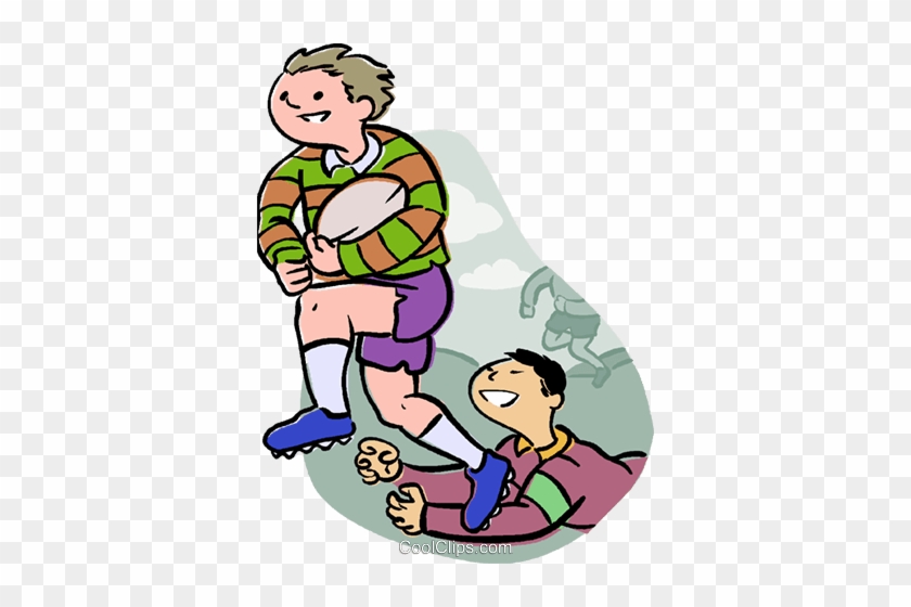 Rugby Players Royalty Free Vector Clip Art Illustration - Animation #1380453