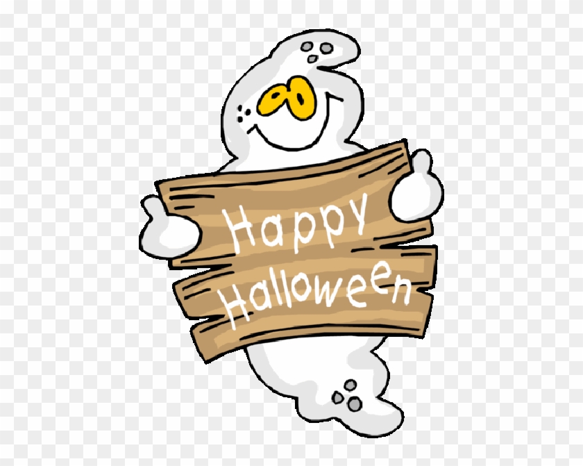 Halloween Cartoon Clip Art Broom Clip Art Black And - Feliz Halloween Animado Fantasma #1380527