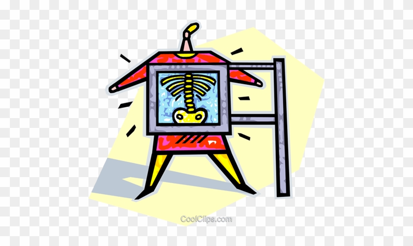 X Ray Machine Royalty Free Vector Clip Art Illustration - Gut Feeling: Creating A Healthy Balance #1380578
