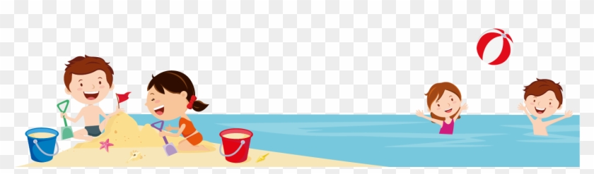 Illustrazione Di Bambini Che Giocano In Spiaggia - Beach #1380770