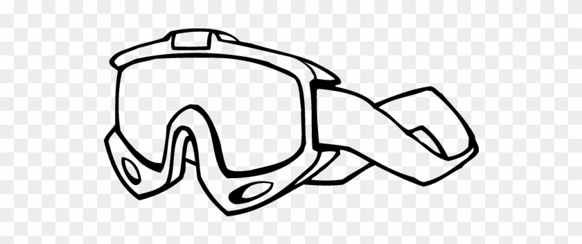 Clip Art Black And White Library Goggles Drawing At - Goggles Coloring Pages #1380920