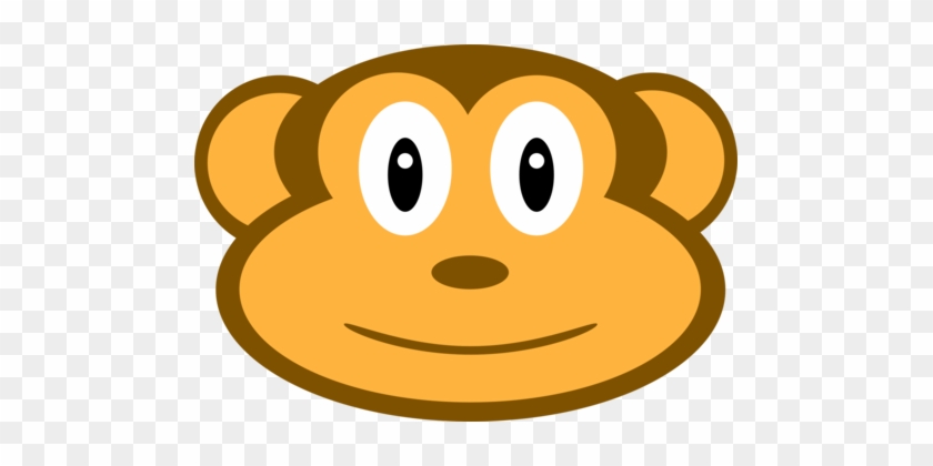 Monkey Smiley Face Animal - Smiley #1381097