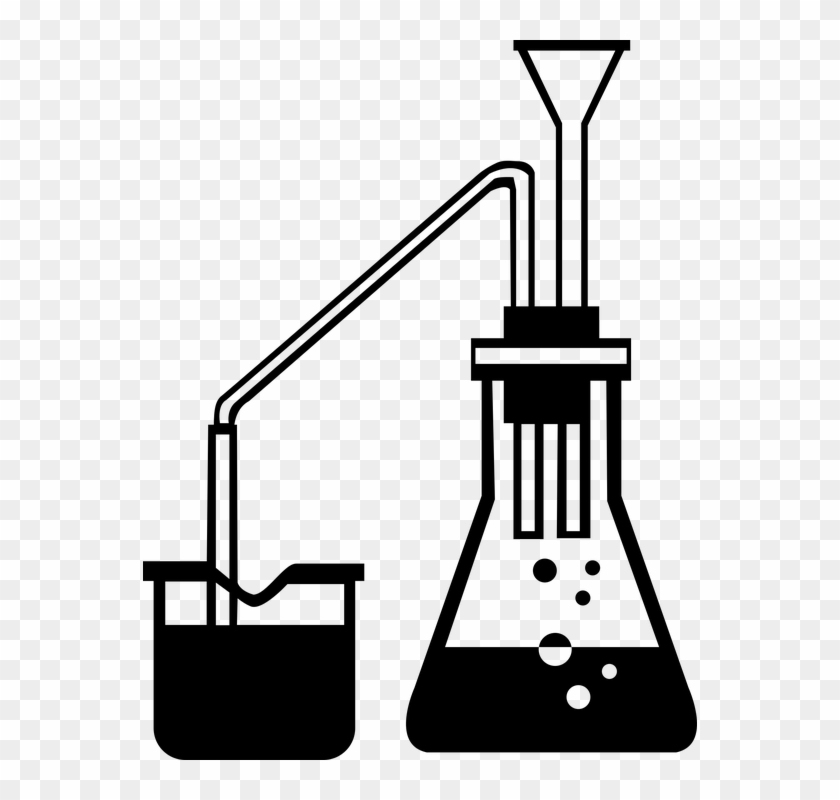 Chemistry Clip Practical - Chemistry Clipart Black And White Png #1381135