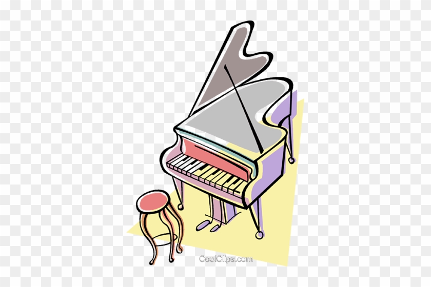 Grand Piano Royalty Free Vector Clip Art Illustration - Musicality #1381187