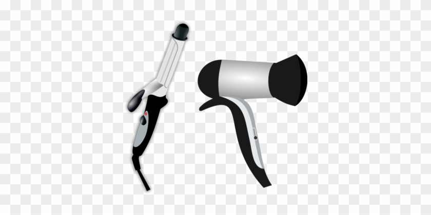 Hair Iron Hair Dryers Beauty Parlour Hairstyle - Blow Dryer Clip Art #1381239