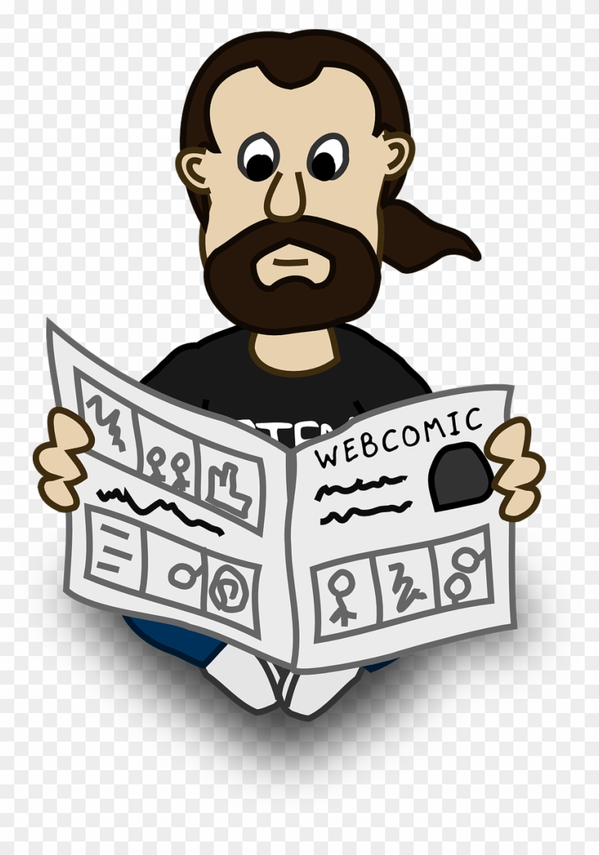 Man Reading Newspaper - Animated Newspaper Clipart #1381255