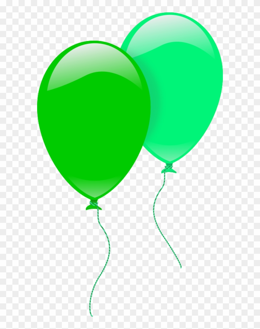 Green Balloons Clipart - Dos Globos Png #1381297