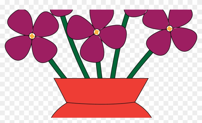 Vase Clipart 2 Flower - Flower In A Vase Clipart #1381316