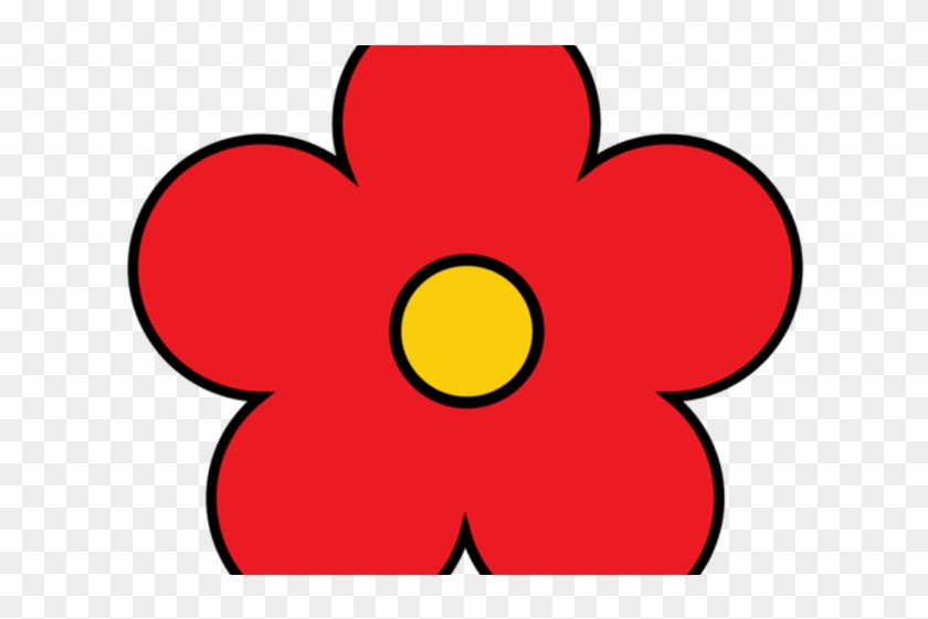 Original - Simple Red Flower Clipart #1381336