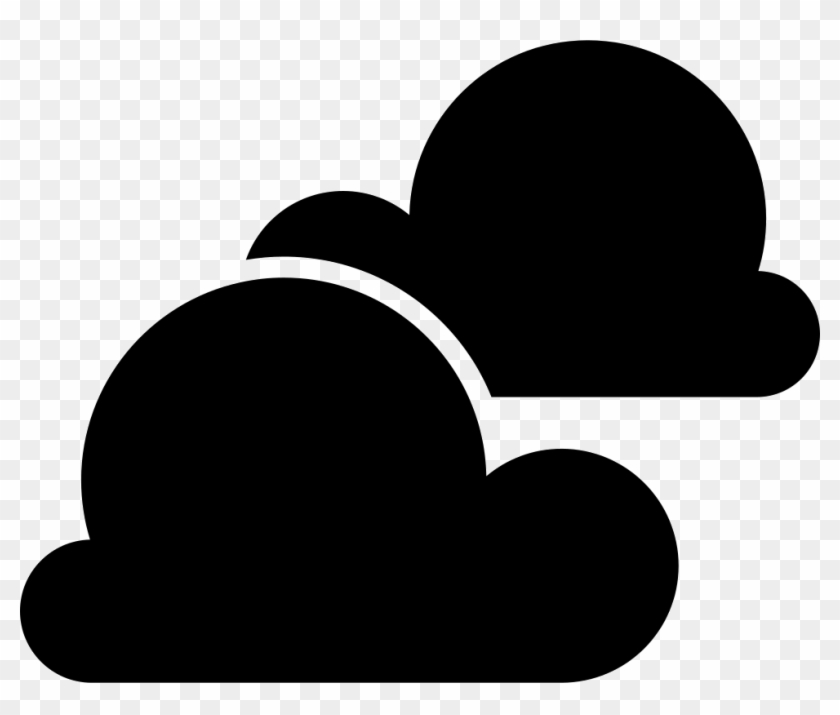Svg Library Library Two Black Stormy Symbol - Black Clouds Shapes #1381342