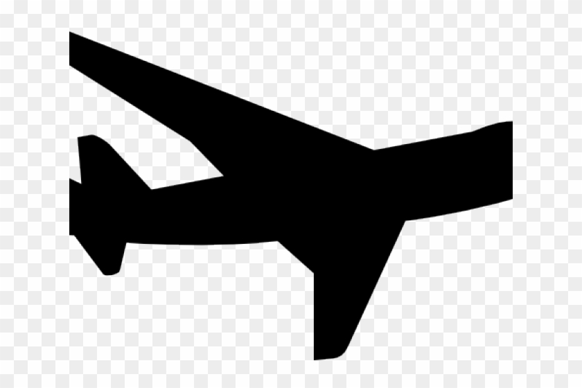Aircraft Clipart Ww1 Plane - Silhouette Black Airplane Clipart #1381360