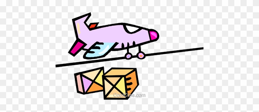 Airplane Shipping Boxes Royalty Free Vector Clip Art - Airplane Shipping Boxes Royalty Free Vector Clip Art #1381364