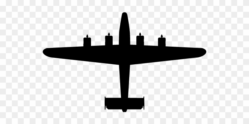 Jet Clipart Battle Plane - B 52 Bomber Silhouette #1381366
