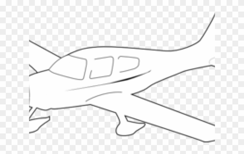 Plane Clipart Outline - Cessna #1381368