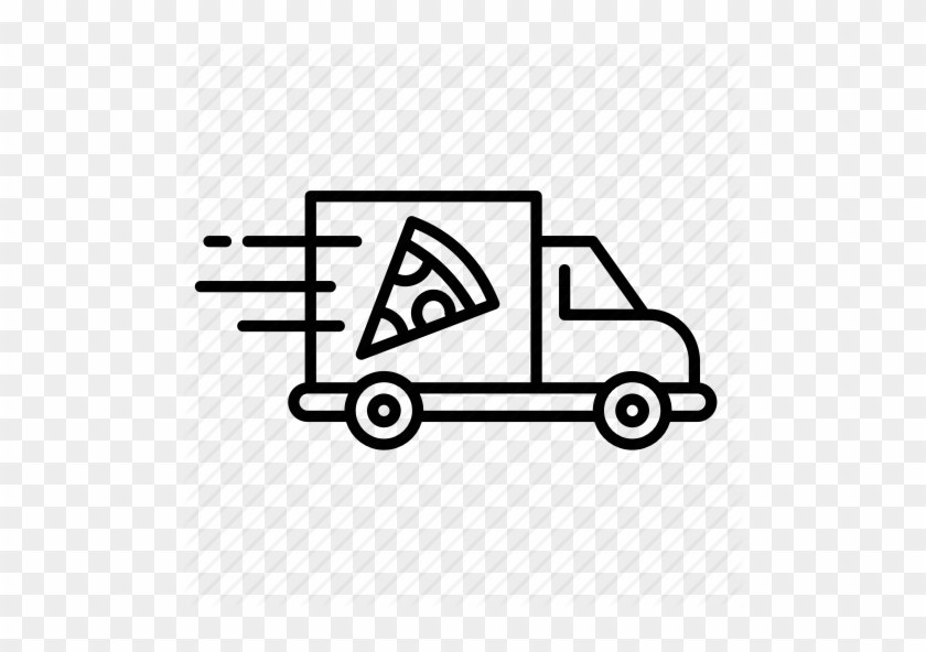 Free Stock Box Svg Shipping - Pizza Delivery Car Icon #1381378