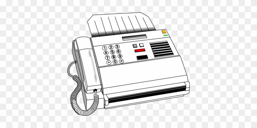 Fax Computer Icons Printer Drawing Printing - Clip Art Fax Machine #1381523