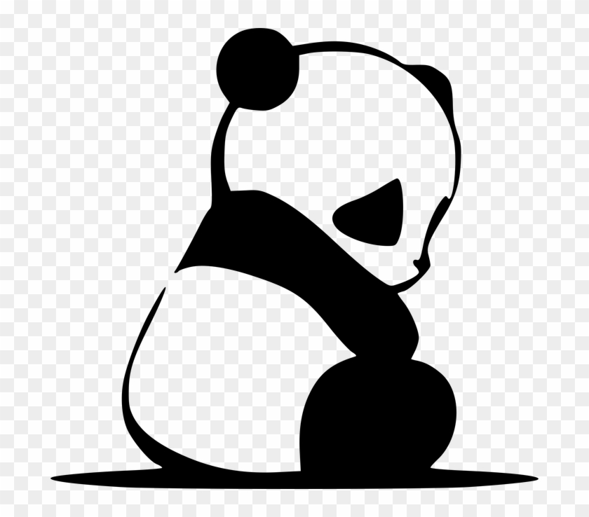 Imagem De Pessoa Triste - Panda Black And White Drawing - Free Transparent  PNG Clipart Images Download