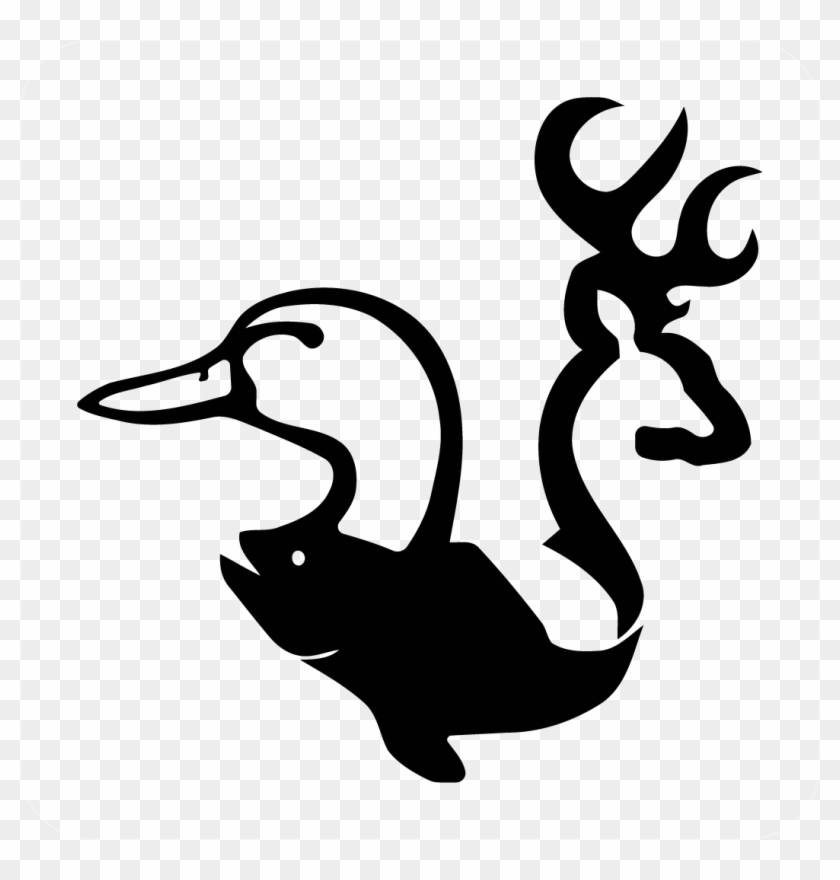 Dear Duck And Fish Head Decal - His And Hers Deer #1381712