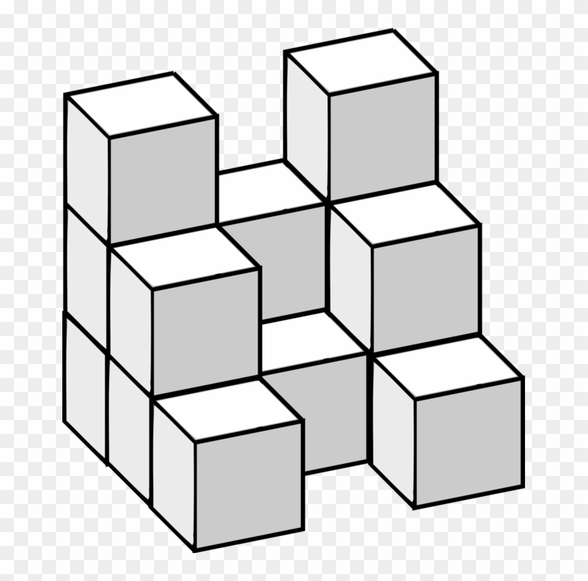 Line Rectangle Geometry Prism - Hidden Cubes #1381737