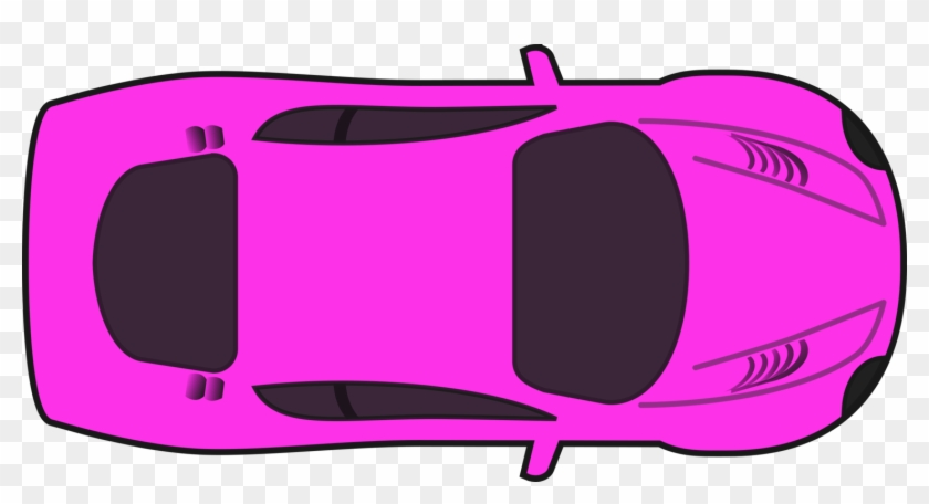 Sports Car Pink Racing Truck Auto Racing - Car Clipart Top View #1381863