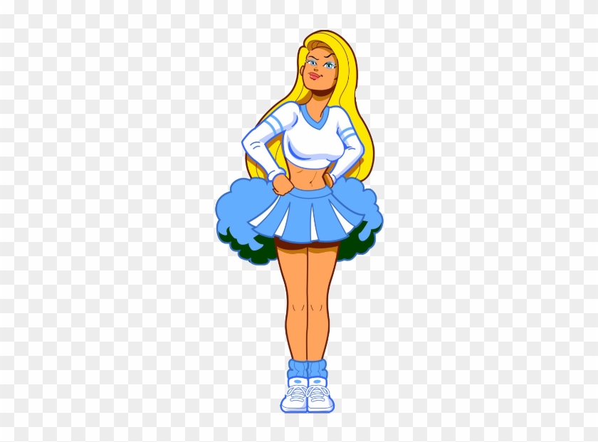 Sccheerleader Cheerleader Pompom Girl Beautiful - Blonde Cheerleader Animated #1382114