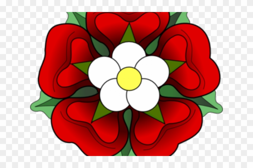 History Clipart Tudor - Red And White Tudor Rose #1382209