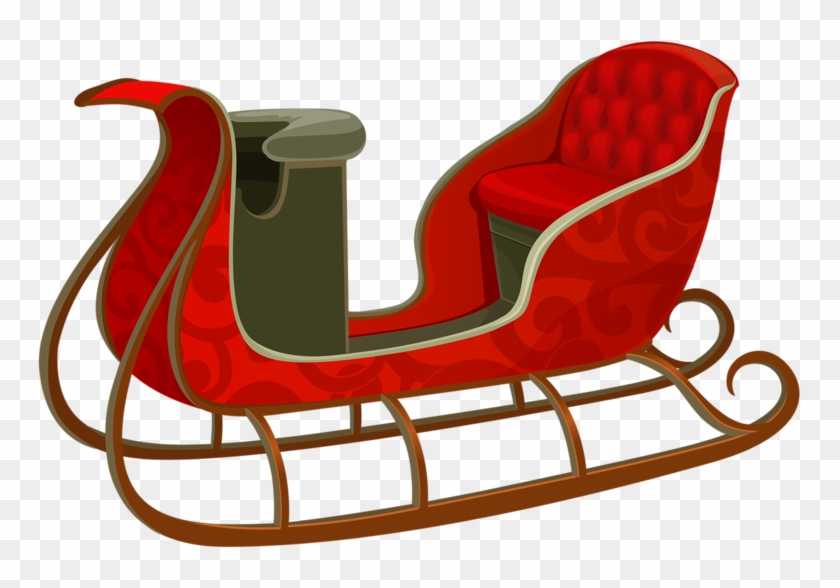 Santa Sleigh Png - Sled Clipart Png #1382257